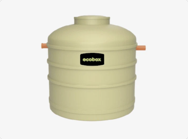 Ecobox slamavskiljare i beige plast, den tank som används i Ecobox Normal